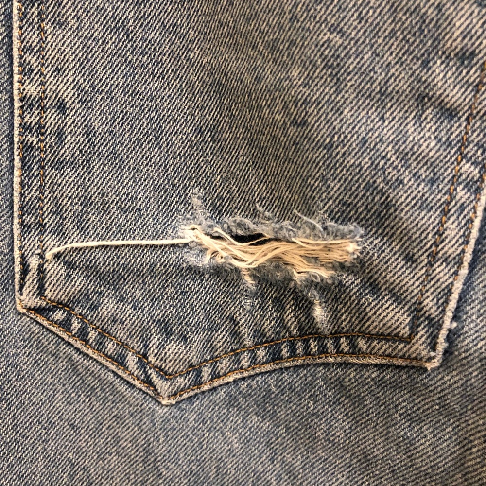 AGOLDE Feel Good High Rise Classic Jean Blue 24 Distressed Button Fly High waist - Picture 12 of 16